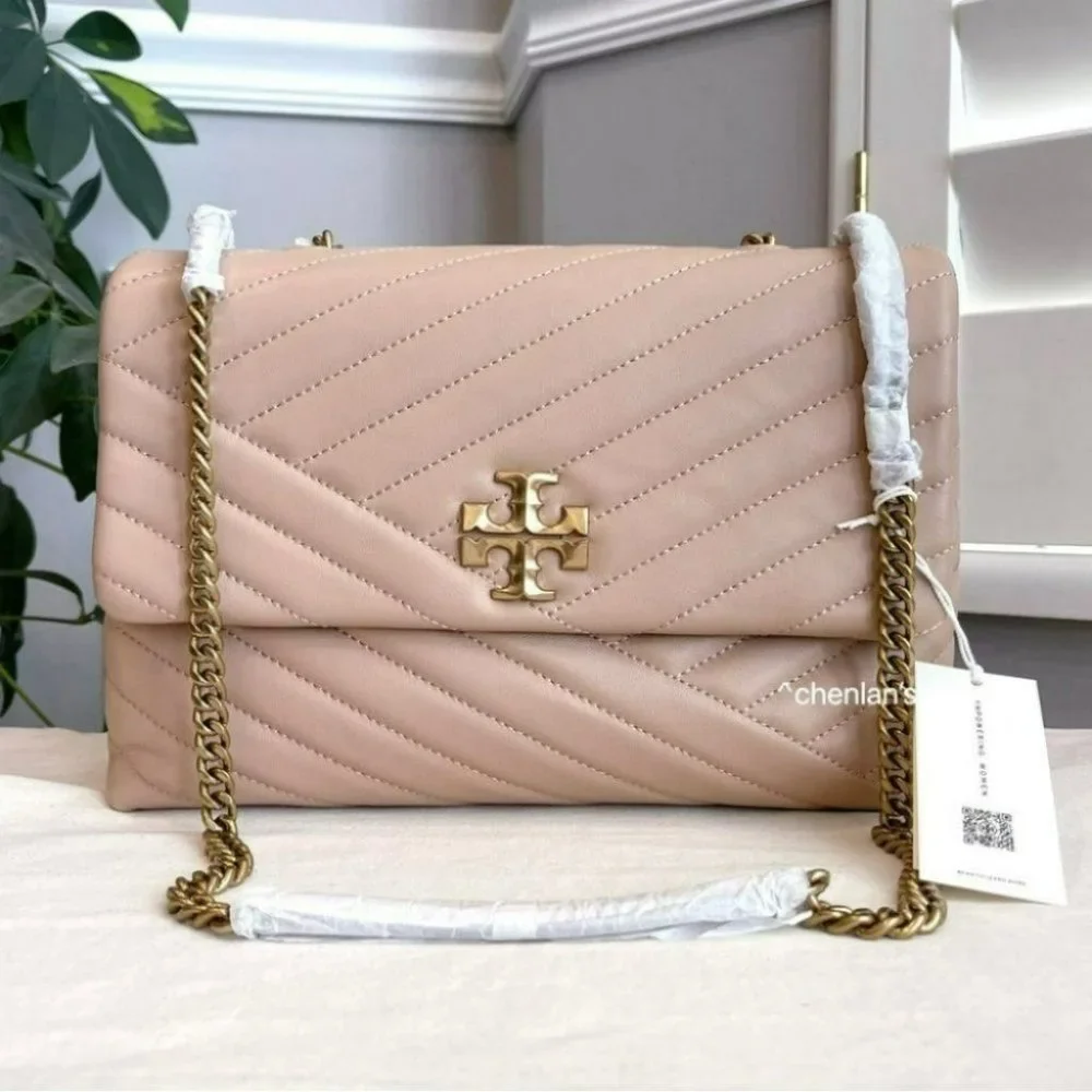 🔥NeW! $598 Tory Burch Large Kira Chevron Convertible Shoulder Bag - Picture 6 of 12